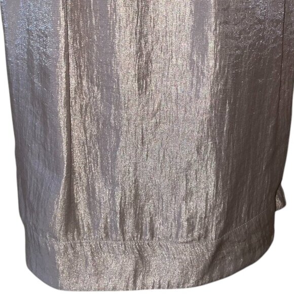 Alexia Admor Vintage Champagne Jeweled Collar Shift Dress Size Large - Picture 7 of 16